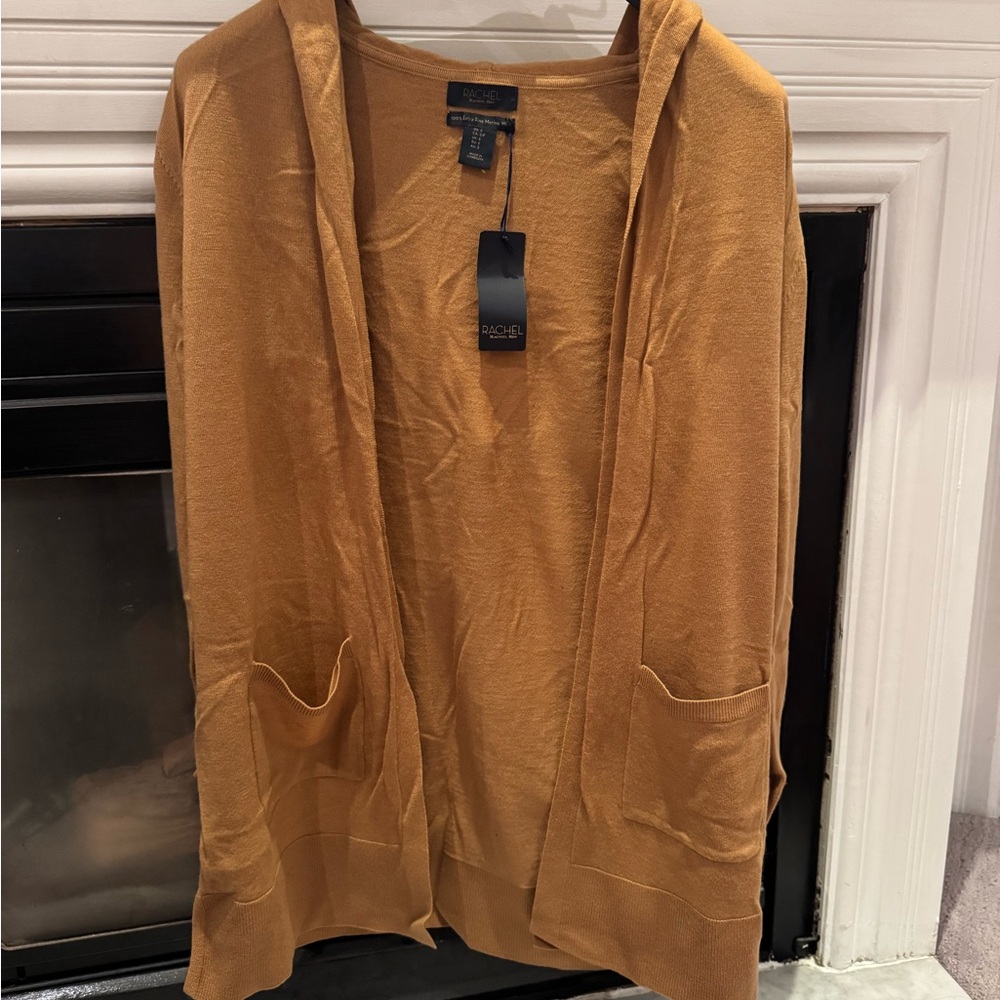 Tan cardigan merino wool